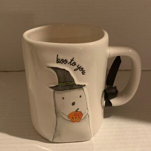 Rae Dunn Boo To You Ghost Pumpkin Mug NEW